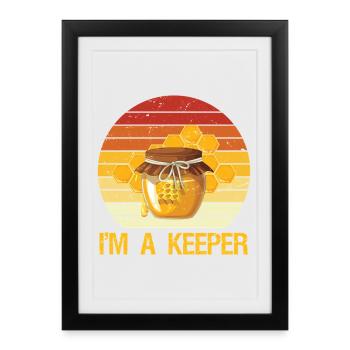 Apiculteur apiculteur Drôle - Affiche encadrée (27 × 37 cm) - noir - Devant