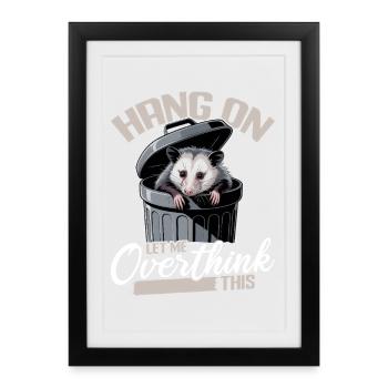 Drôle d’opossum - Affiche encadrée (27 × 37 cm) - noir - Devant