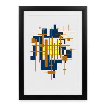 Abstract - Framed poster (27 × 37 cm) - black - Front