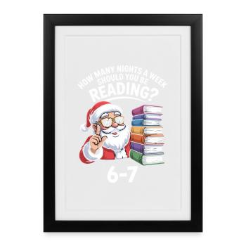 Christmas reading 6-7 nights - Framed poster (27 × 37 cm) - black - Front