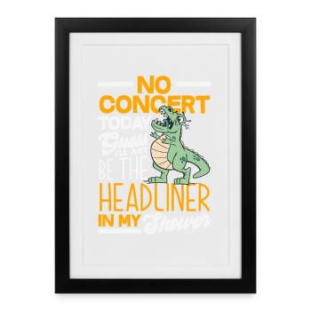 No concert today sad music - Framed poster (27 × 37 cm) - black - Front