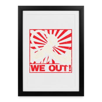 We Out – African Roots Melanin Pride Black History - Framed poster (27 × 37 cm) - black - Front