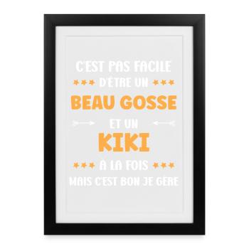 Handsome guy and kiki at the same time - Framed poster (27 × 37 cm) - black - Front