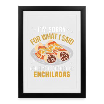  Enchilada Lover Mexican Meal Foodie Mexicano - Framed poster (27 × 37 cm) - black - Front