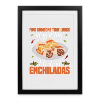  Enchilada Costume Mexican Cuisine Mexican Meal - Framed poster (27 × 37 cm) - black - Front