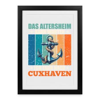 Papi MAISON DE RETRAITE PEUT ATTENDRE, JE VAIS - Affiche encadrée (27 × 37 cm) - noir - Devant