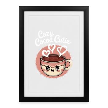 Cozy Cocoa Cutie - Framed poster (27 × 37 cm) - black - Front