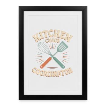 Humour de cuisine - Affiche encadrée (27 × 37 cm) - noir - Devant