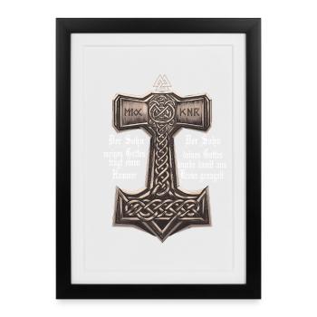 Vikings The Son Of My God Carries A Hammer - Framed poster (27 × 37 cm) - black - Front