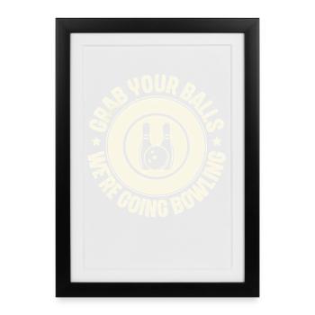 Bowling - Affiche encadrée (27 × 37 cm) - noir - Devant