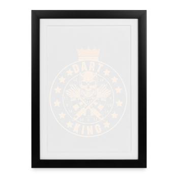 fléchettes - Affiche encadrée (27 × 37 cm) - noir - Devant