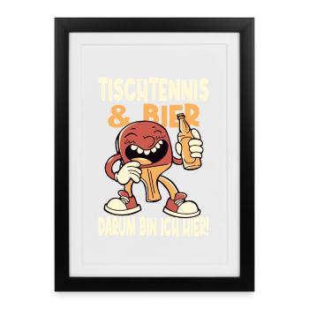 Table Tennis Players Gifts Table Tennis Outfits - Framed poster (27 × 37 cm) - black - Front