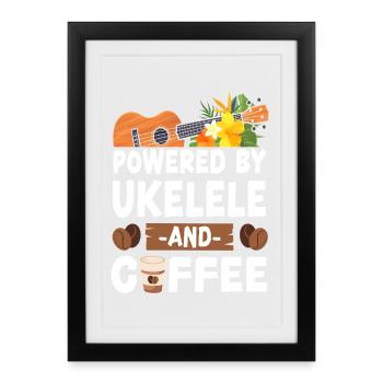 Hawaiian Ukulele Uke Coffee - Framed poster (27 × 37 cm) - black - Front