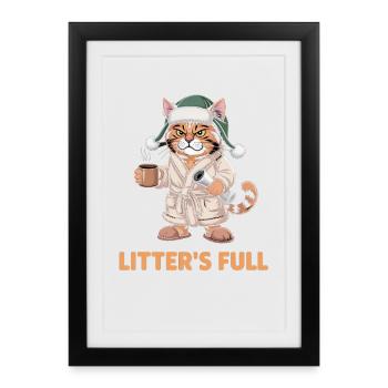 Cozy Cat Litter's Full Mug Print - Framed poster (27 × 37 cm) - black - Front