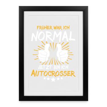 Autocrosser Saying - Framed poster (27 × 37 cm) - black - Front