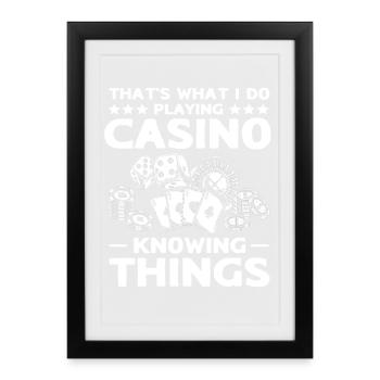 Casino Gambler - Framed poster (27 × 37 cm) - black - Front