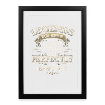 40th Birthday Legend December Vintage 1985 - Framed poster (27 × 37 cm) - black - Front