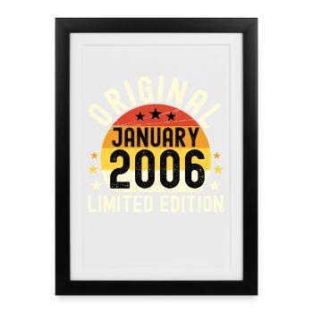 Anniversaire Janvier 2006 Limited Edition Original - Affiche encadrée (27 × 37 cm) - noir - Devant