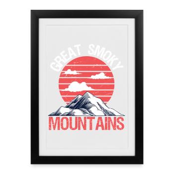 Great Smoky Mountains - Framed poster (27 × 37 cm) - black - Front