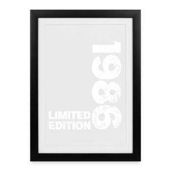 Anniversaire 1986 Né en 1986 Cadeau D'anniversaire - Affiche encadrée (27 × 37 cm) - noir - Devant