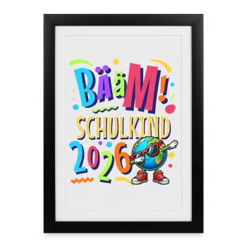 Bääm Écolier 2026 - Affiche encadrée (27 × 37 cm) - noir - Devant