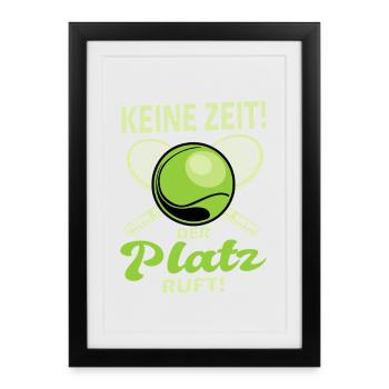 Joueur de tennis offre des tenues de paroles de tennis - Affiche encadrée (27 × 37 cm) - noir - Devant