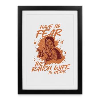 Épouse d’une mère fermière - Affiche encadrée (27 × 37 cm) - noir - Devant