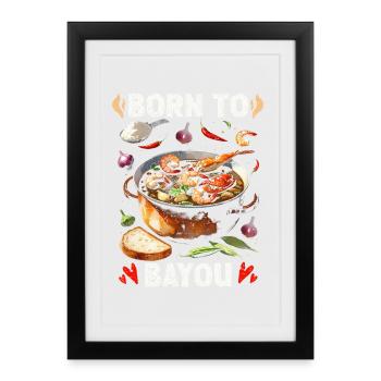 Bayou Food - Framed poster (27 × 37 cm) - black - Front