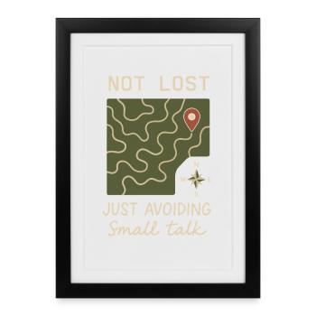 Women's solo hiker empowerment trail - Framed poster (27 × 37 cm) - black - Front