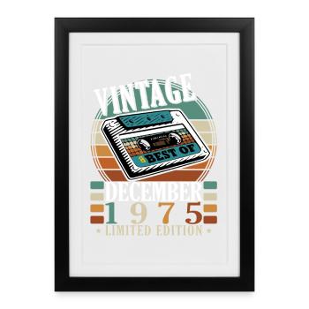 Vintage December 1975 Best Of - Framed poster (27 × 37 cm) - black - Front