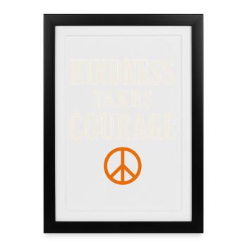 Sympathie anti-harcèlement, Lève-toi - Affiche encadrée (27 × 37 cm) - noir - Devant