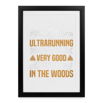  Ultra Marathon Runner 100 Miles Ultramarathon - Framed poster (27 × 37 cm) - black - Front