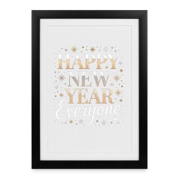 Happy New Year Everyone - Framed poster (27 × 37 cm) - black - Front