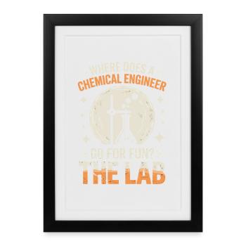 Une vie fière en laboratoire d’ingénierie - Affiche encadrée (27 × 37 cm) - noir - Devant
