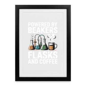 Alchemist Mind Engineer Heart Chemistry Motif - Framed poster (27 × 37 cm) - black - Front