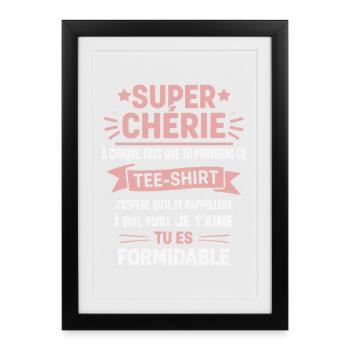 Super Sweetheart Original Love Message Gift - Framed poster (27 × 37 cm) - black - Front