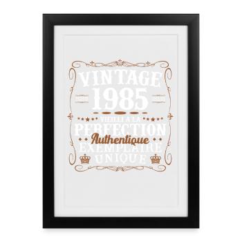 authentique_1985 - Affiche encadrée (27 × 37 cm) - noir - Devant
