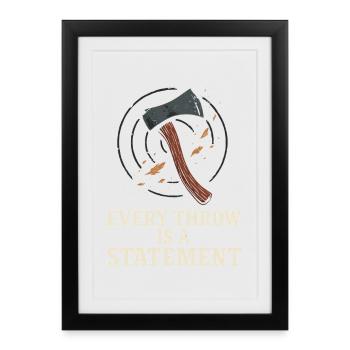 Cadeau de lancer de hache pour femmes Machines à sous I - Affiche encadrée (27 × 37 cm) - noir - Devant