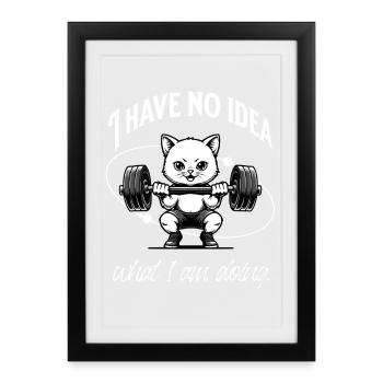 Gym Beginner | No Idea - Framed poster (27 × 37 cm) - black - Front
