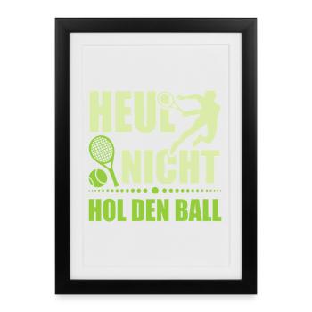 Joueur de tennis offre des tenues de paroles de tennis - Affiche encadrée (27 × 37 cm) - noir - Devant