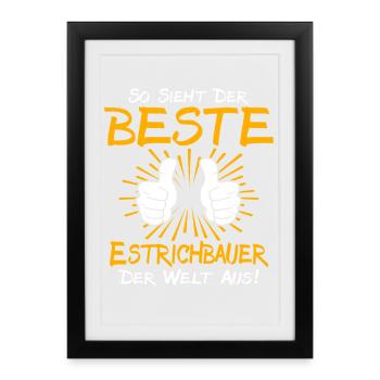 Idée cadeau pour un constructeur de tableaux - Affiche encadrée (27 × 37 cm) - noir - Devant