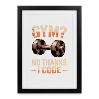 Funny graphics on the subject of programming - Framed poster (27 × 37 cm) - black - Front