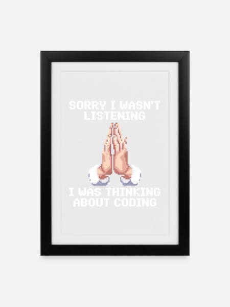 Lustiges Programmierer Meme - Gerahmtes Poster (27 × 37 cm) - Schwarz