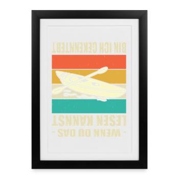 Kayakiste offre des tenues de kayak pour les sports nautiques - Affiche encadrée (27 × 37 cm) - noir - Devant