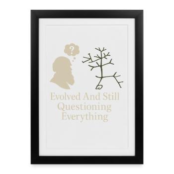 Charles Darwin Gift Natural - Framed poster (27 × 37 cm) - black - Front
