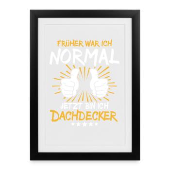 Roofer Saying - Framed poster (27 × 37 cm) - black - Front