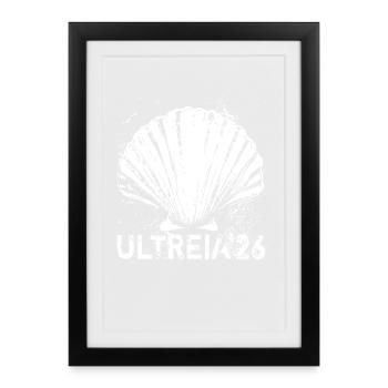 Buen Camino 2026 | Ultreia 26, Pilgrim, Santiago - Framed poster (27 × 37 cm) - black - Front