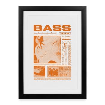 Bass Guitar Lover Bass Player Streetwear - Framed poster (27 × 37 cm) - black - Front