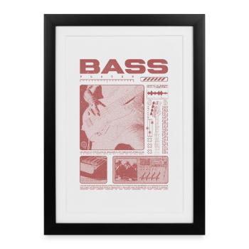 Bass Guitar Lover Bass Player Streetwear - Framed poster (27 × 37 cm) - black - Front