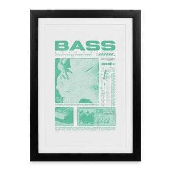 Bass Guitar Lover Bass Player Streetwear - Framed poster (27 × 37 cm) - black - Front